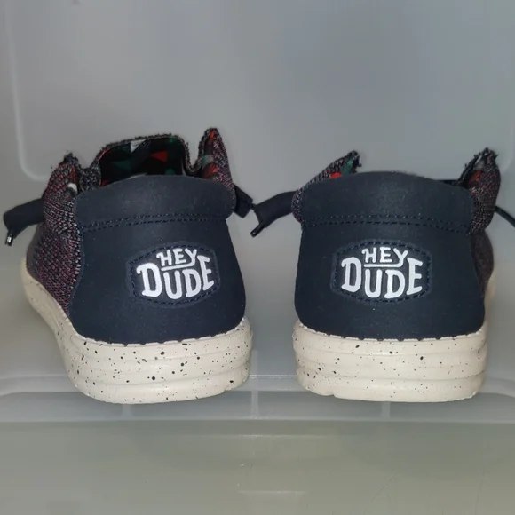 Hey Dude Men's Sneakers - Black and Red - Picture 6 of 10